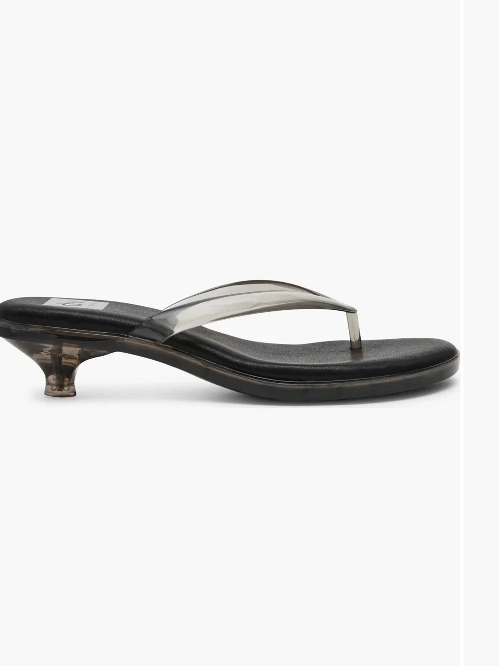 DV by Dolce Vita Black kitten Sandals with Clear Straps - size 8